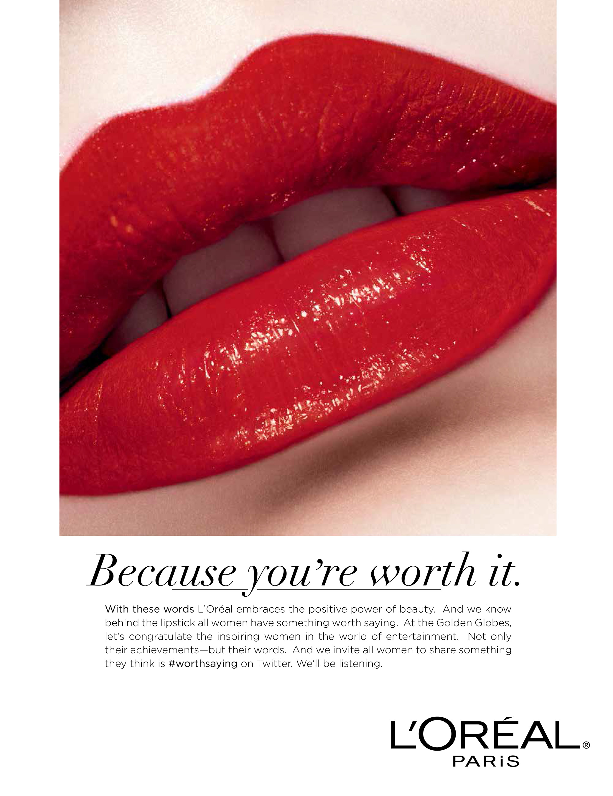 L'ORÉAL PARIS LAUNCHES WORTHSAYING