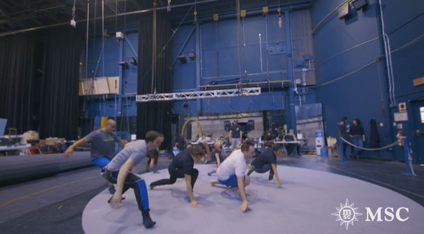Get a behind-the-scenes peek of the production behind Cirque du Soleil at Sea on board MSC Meraviglia.