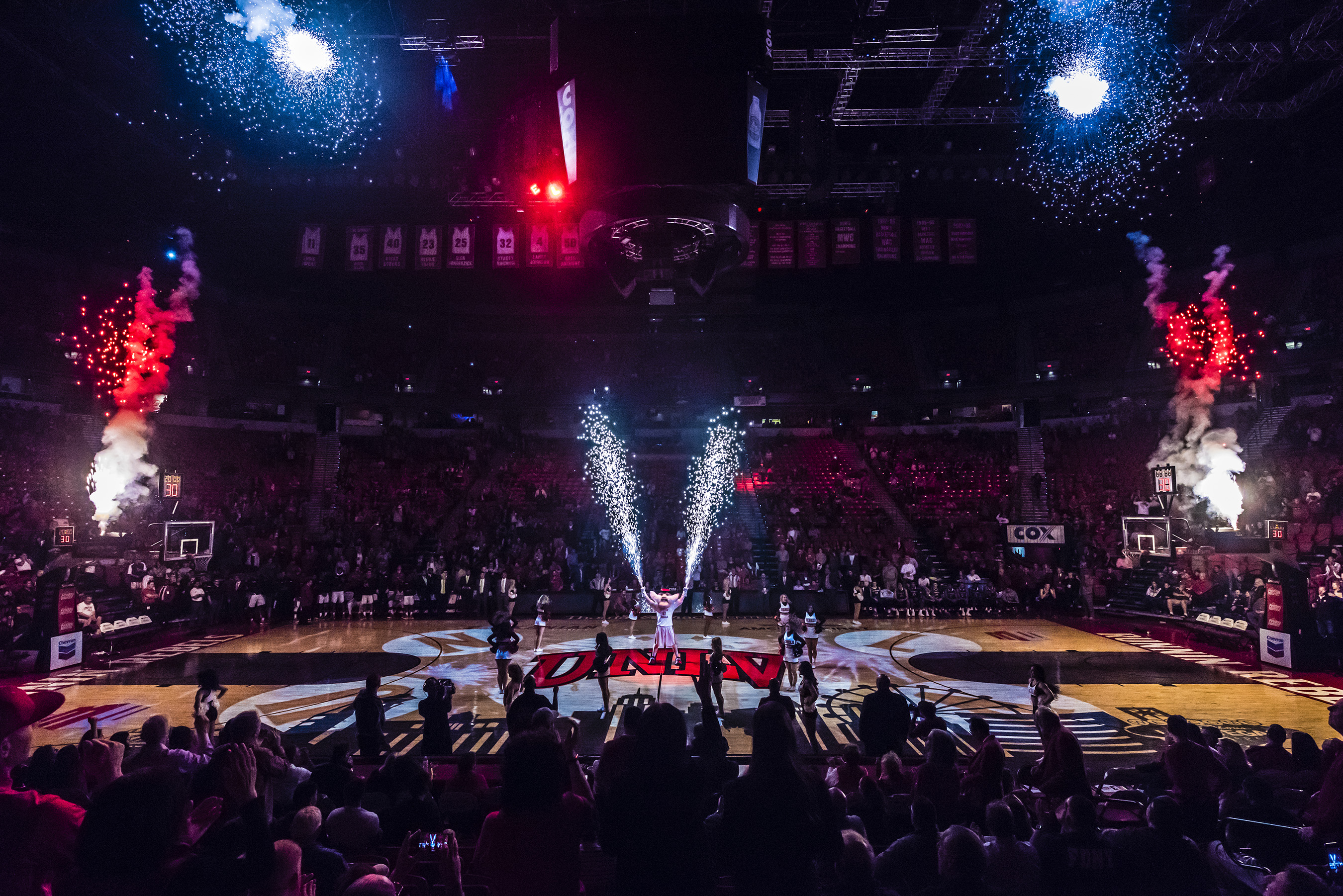 Epson Pro L25000U laser projectors power UNLV’s immersive pregame experience through the art of projection mapping