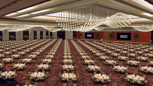 One of Two of the Largest Pillarless Ballrooms in the World at the CAESARS FORUM