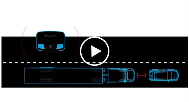 Lytx ActiveVision® gives the driver audio and visual alerts at unsafe following distances.