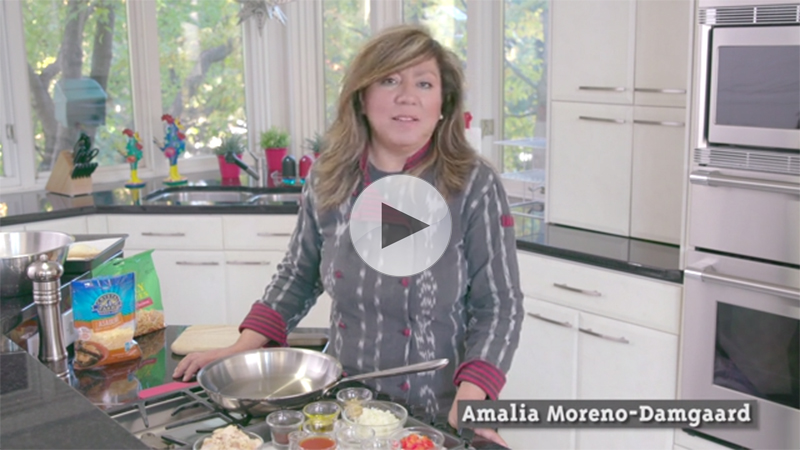 Chef Amalia Moreno-Damgaard, author of Amalia’s Guatemalan Kitchen, shows how easy it is to bring authentic flavors to your next meal. Recipe features Crystal Farms® Asadero shredded cheese.