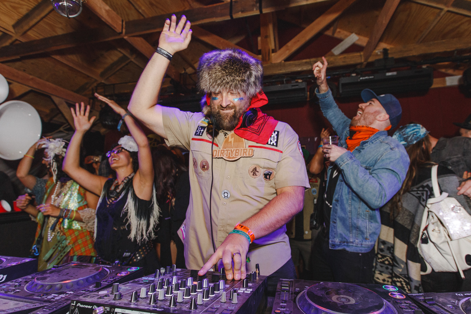 DIRTYBIRD members premiere the Smirnoff Sound Collective documentary at 2nd annual Campout in Silverado, California.