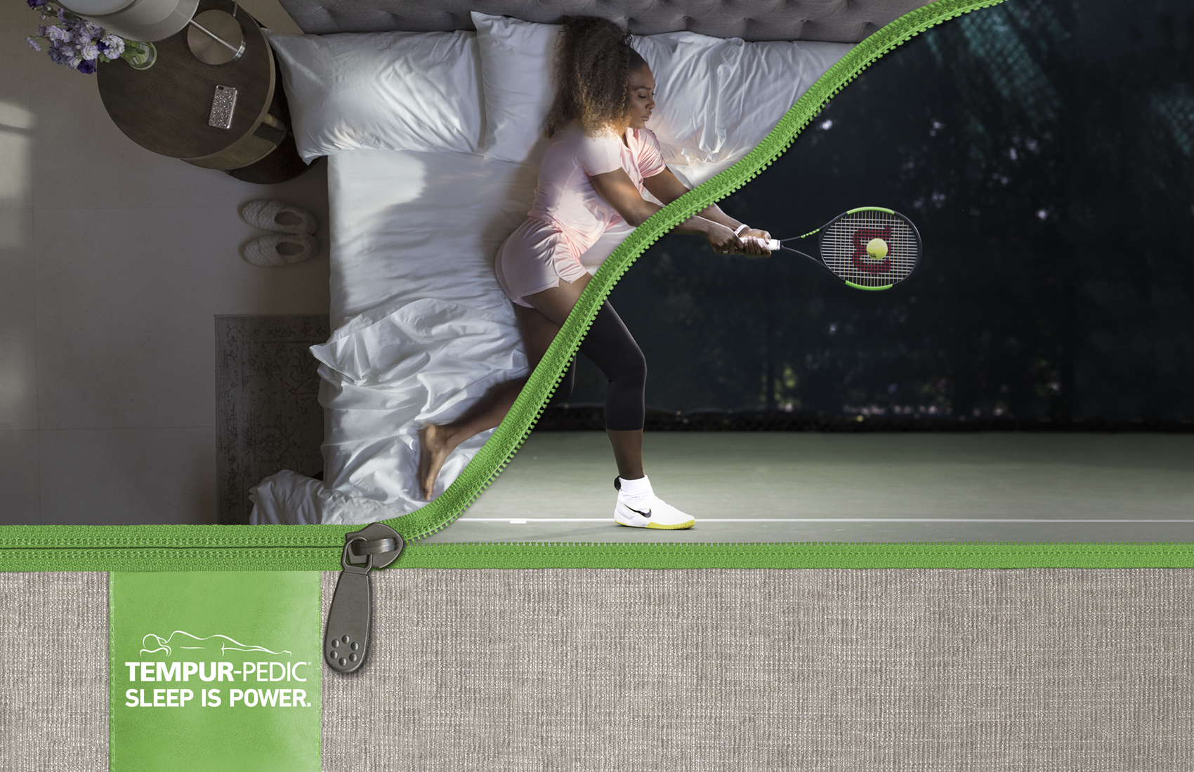 Serena Williams, the most dominant tennis player of all-time and a Tempur-Pedic owner for 10 years, is featured in the new ?Tempur-Pedic Sleep Is Power? campaign to illustrate the importance of sleep in achieving success.