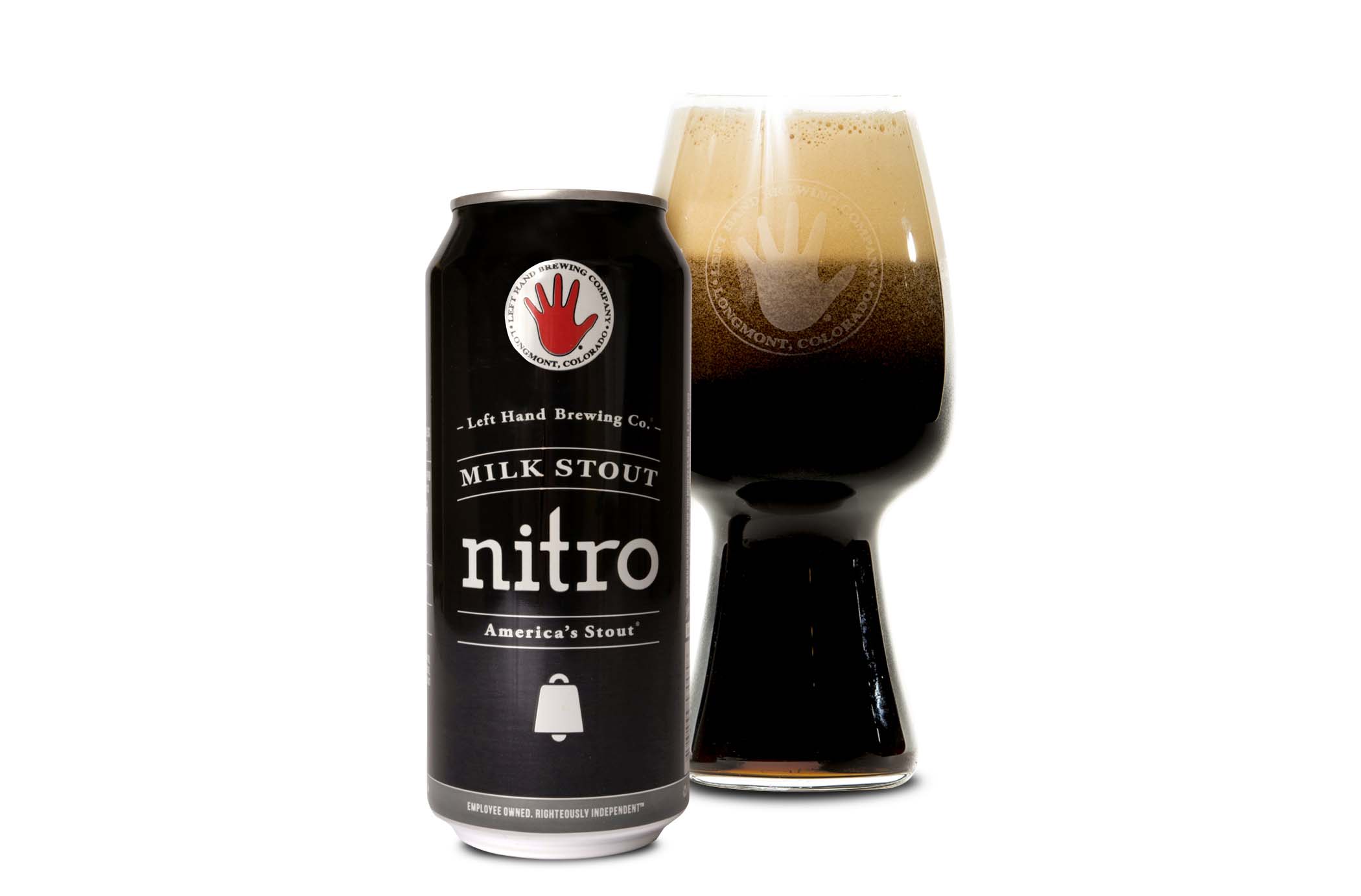 Left Hand Brewing Milk Stout Nitro Cans with Widget Inside Technology