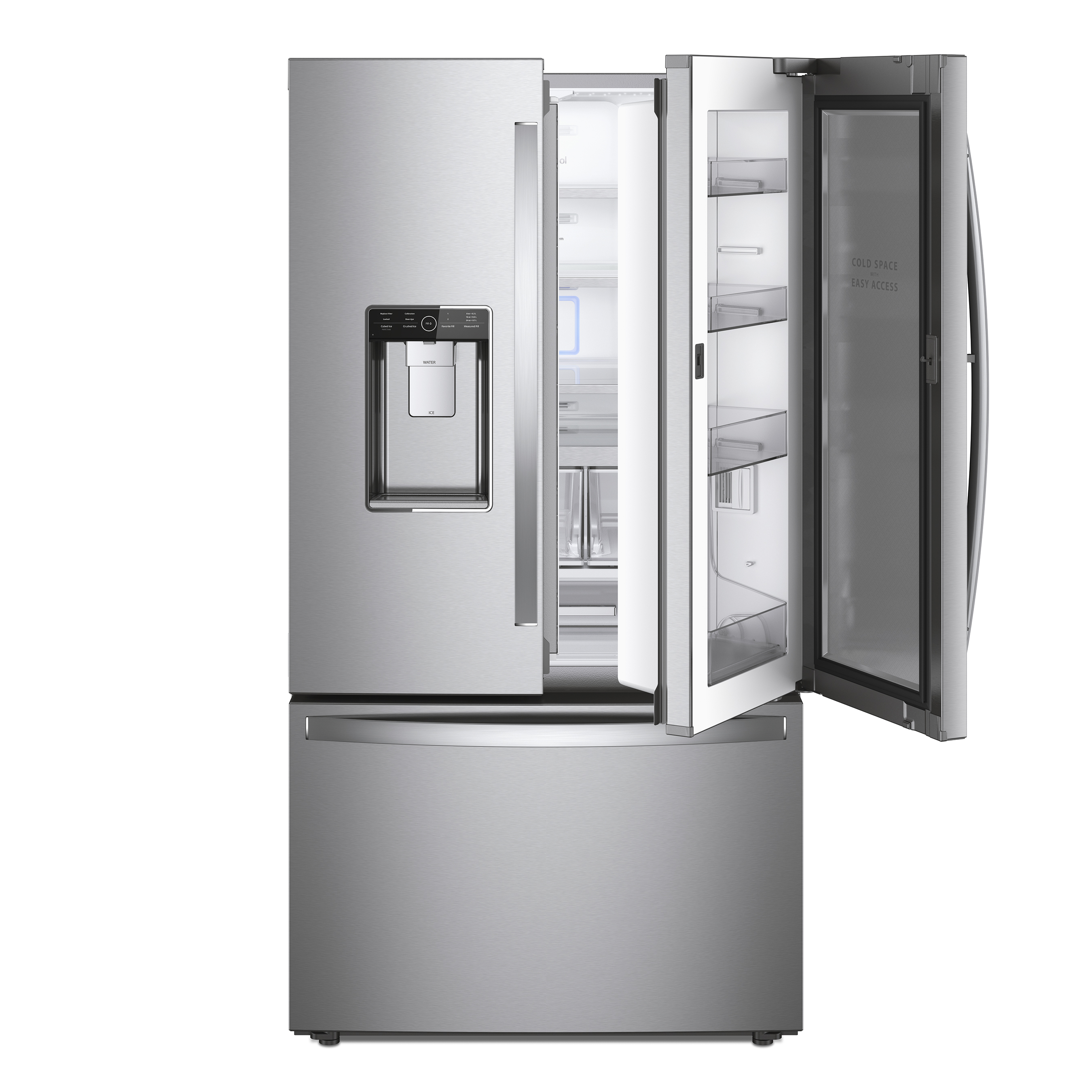 The Whirlpool® French Door-within-Door Refrigerator, an Innovation Award Honoree (Home Appliance Category), keeps milk & other drinks extra cold with a door-within-door cooling system.
