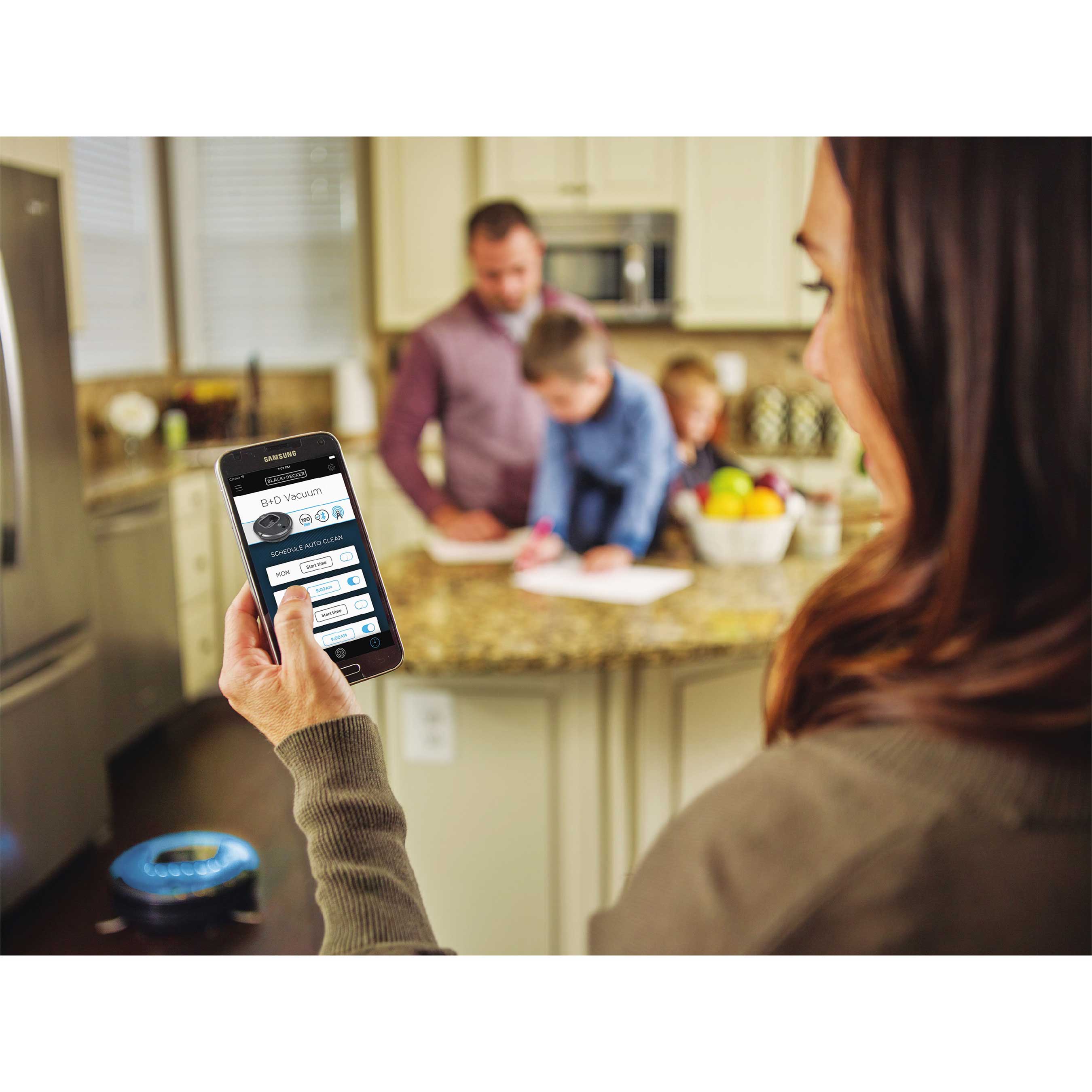 The new robotic vacuums connect to the BLACK+DECKER Mobile App via Bluetooth® Technology so homeowners can control the vacuum from their smartphone.