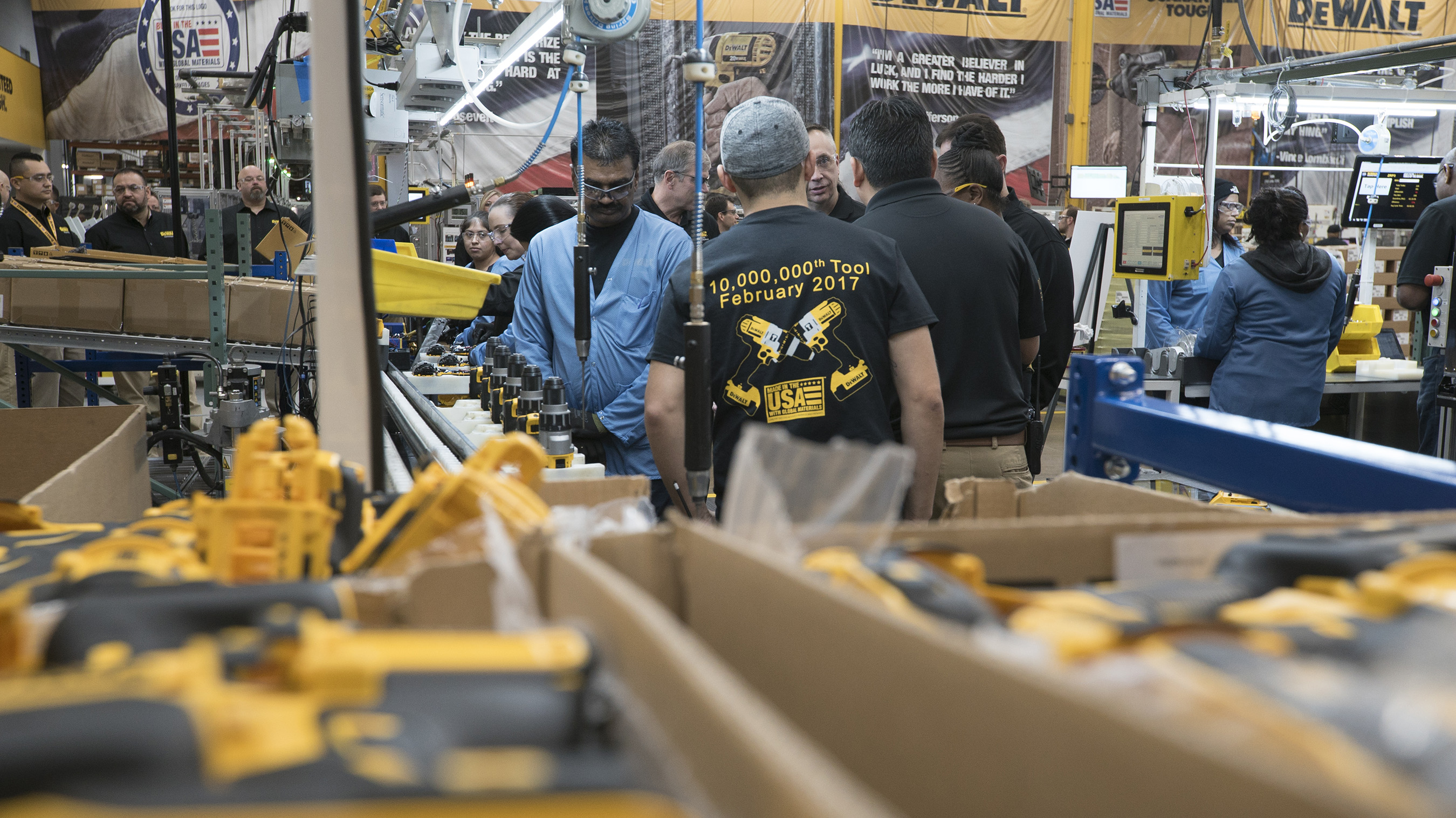 Employees Build 10-Millionth Tool at DEWALT® Charlotte, NC manufacturing plant.