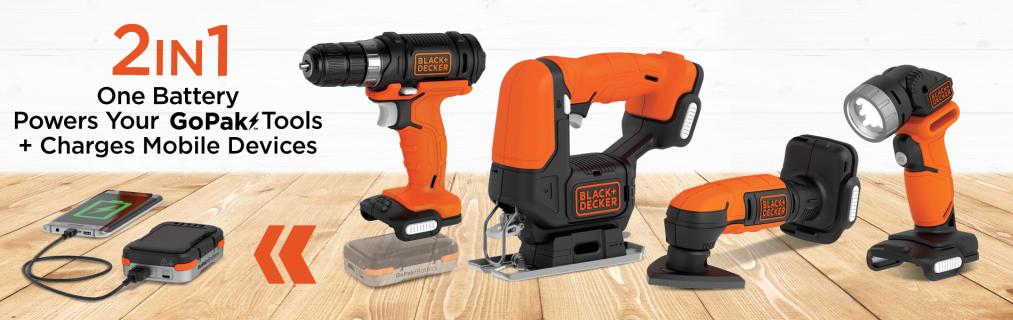New Black & Decker GoPak 12V Max Tool Battery Doubles as a Phone Charger