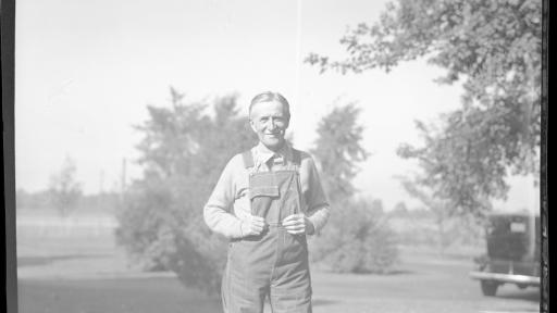 Harvey S. Firestone at his farm in Columbiana, Ohio, in 1935.