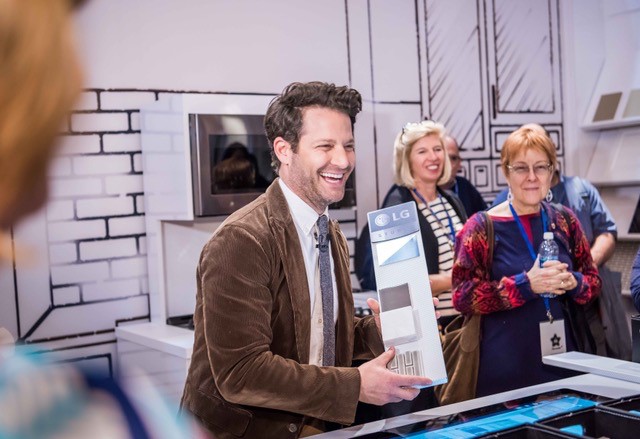 LG STUDIO Artistic Advisor and renowned designer Nate Berkus invites attendees to create their own kitchen designs using the LG STUDIO virtual design tool at the Kitchen & Bath Industry Show in Orlando, FL on Tuesday, January 10, 2016. (Roberto Gonzalez/AP Images for LG)