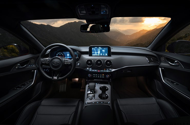 Inside the 2018 Kia Stinger is a space dedicated to the thrill of driving while cossetting occupants in luxury.