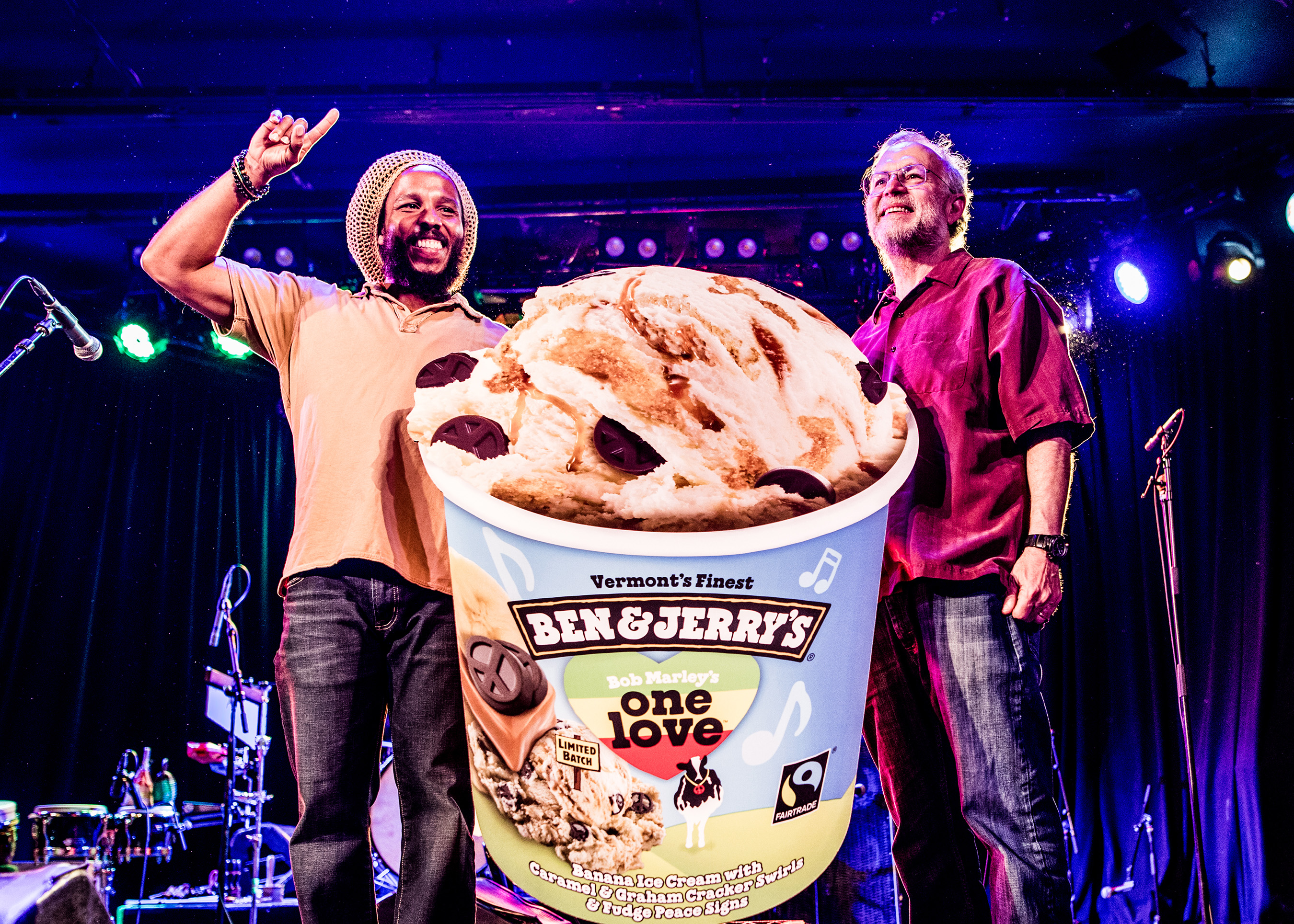 Ben & Jerry's and Ziggy Marley celebrated the launch of the new One Love limited batch flavor available at Scoop Shops and retailers nationwide in Los Angeles at the Roxy Theatre on Monday, May 22.
