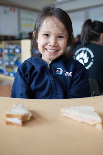 Dominion Diamond Corporation supports the Breakfast for Learning Program, which provides resources to school nutrition programs. This support impacts the lives of children and youth in forty-eight schools in the Northwest Territories and two schools in Kugluktuk, Nunavut.