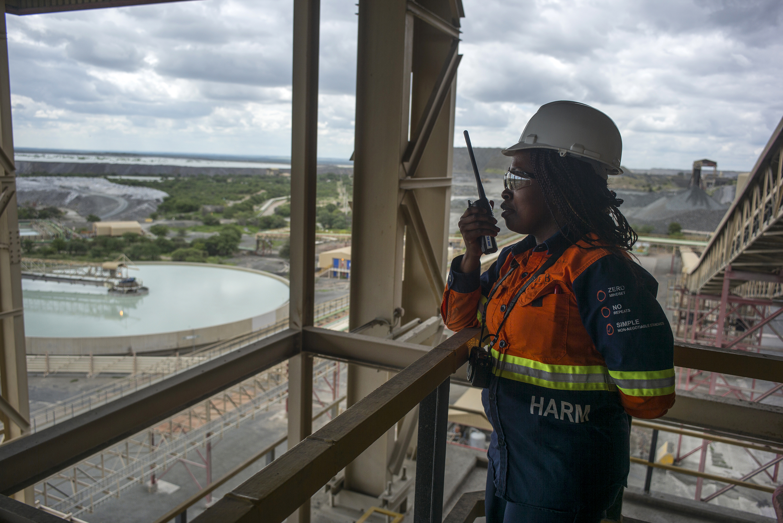 Women play an important role in the mining industry, like at the De Beers South Africa Mine.