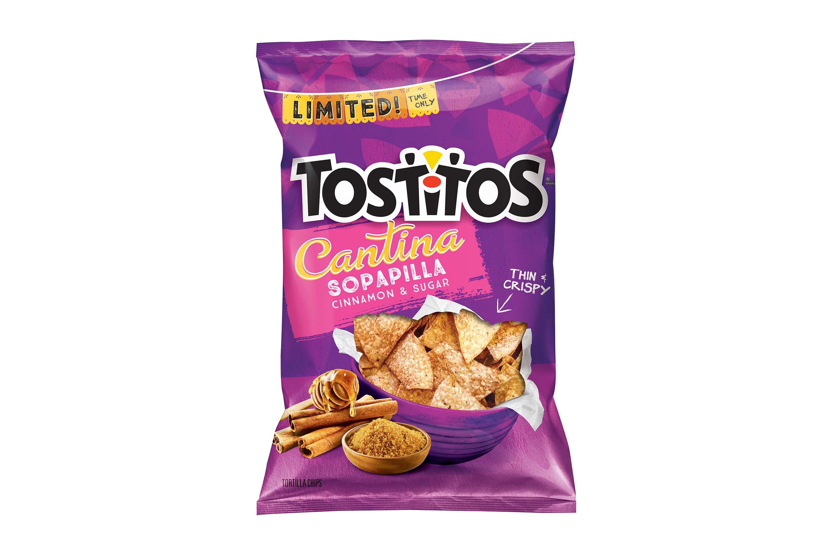 Tostitos Cantina is launching limited-time only sopapilla flavored tortilla chips that combine cinnamon, sugar and a touch of honey for a sweet way to celebrate Cinco de Mayo.