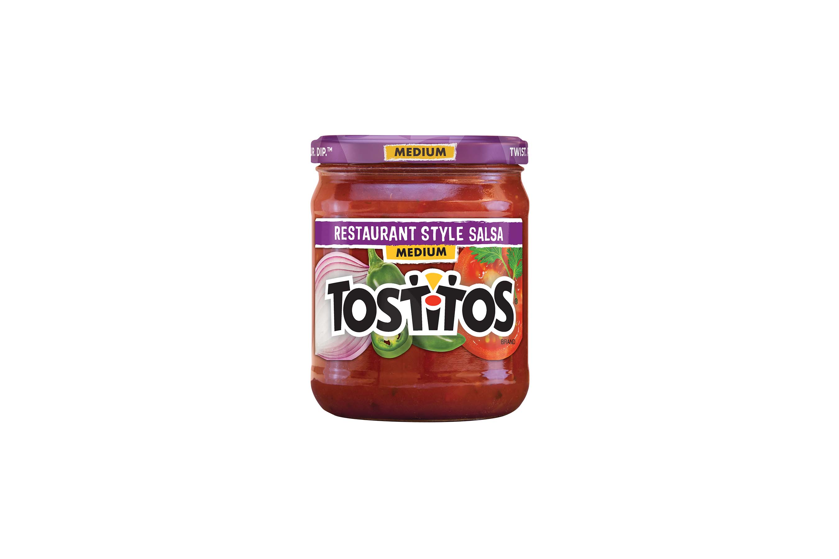 Made with tomatoes, onions, jalapeños and cilantro, Tostitos Restaurant Style Salsa is the perfect medium heat, smooth salsa to pair with Tostitos Cantina Thin & Crispy tortilla chips.
