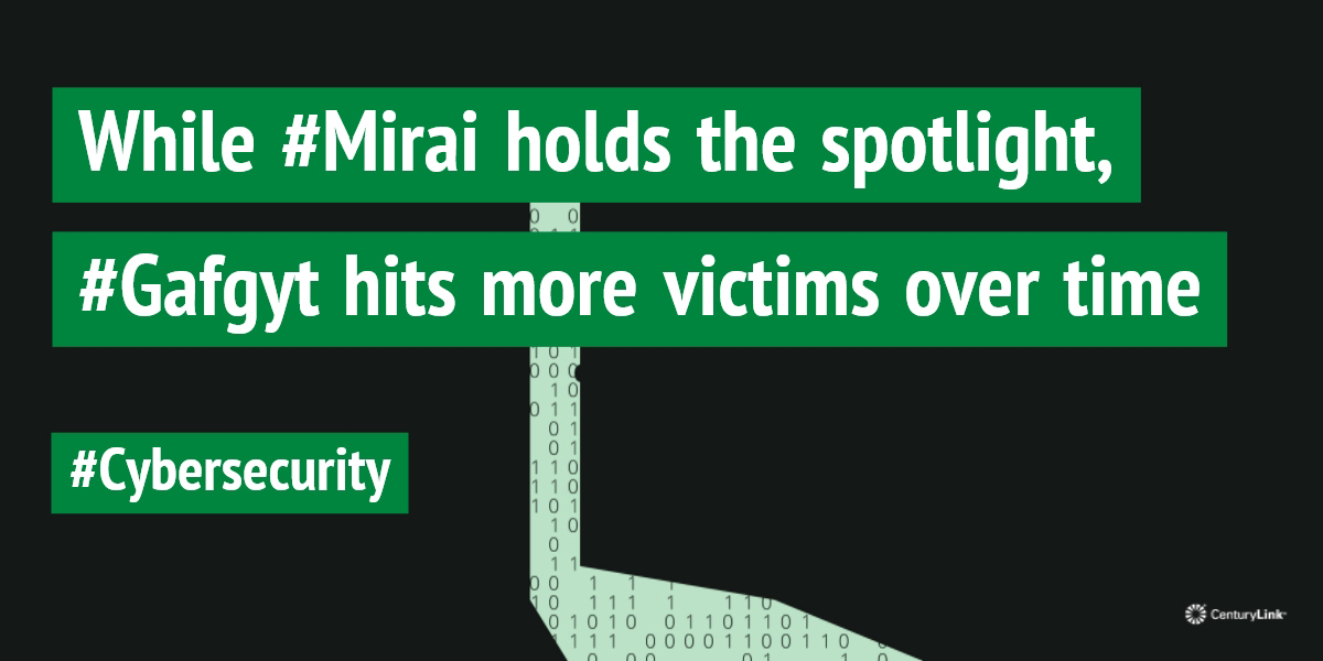 While #Mirai holds the spotlight, #Gafgyt has larger victim pool #cybersecurity 