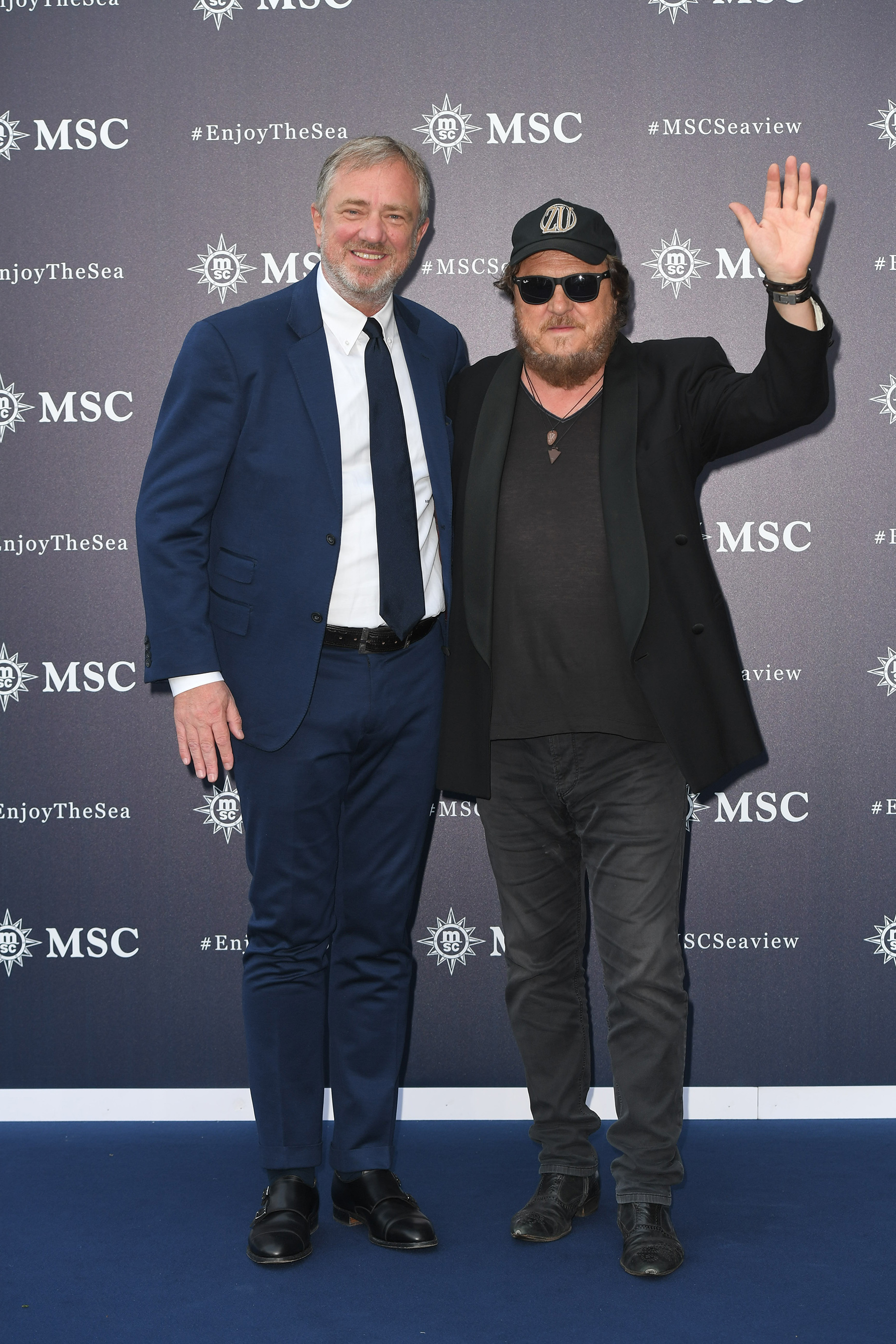 MSC Cruises Executive Chairman, Pierfrancesco Vago with ‘Father of Italian blues’ Zucchero Fornaciari, headliner of the events.