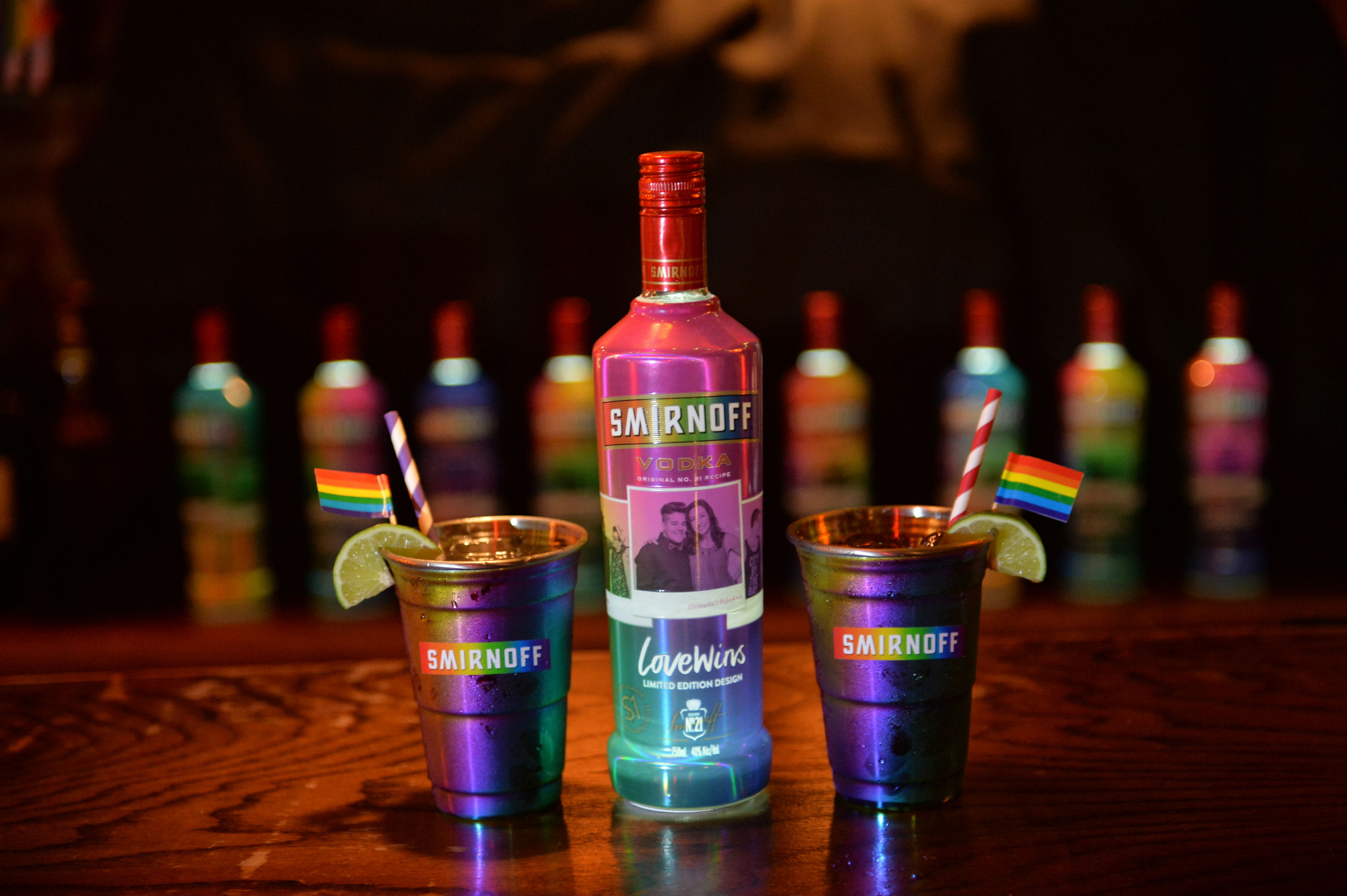 SMIRNOFF launches SMIRNOFF No. 21 Vodka “Love Wins” limited edition bottles in support of the Human Rights Campaign to celebrate inclusivity and love in all its forms in New York City on Thursday, May 18, 2017.