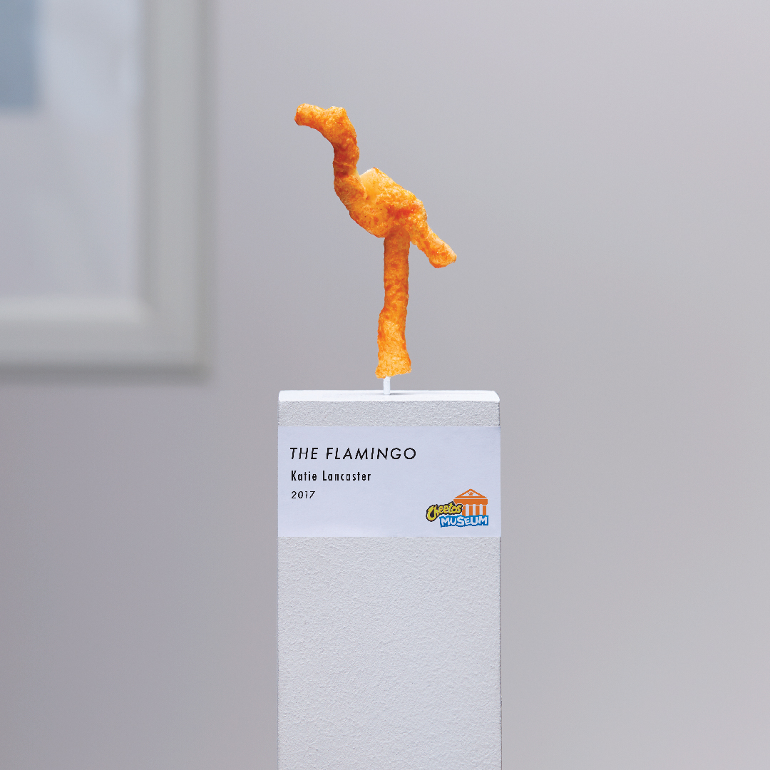A shape from the 2017 Cheetos Museum.