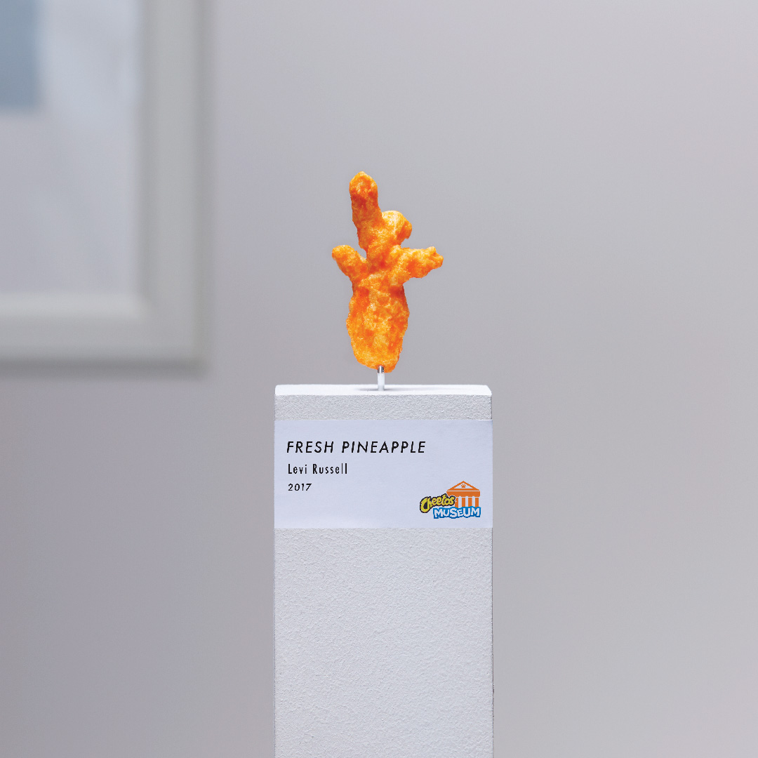 A shape from the 2017 Cheetos Museum.