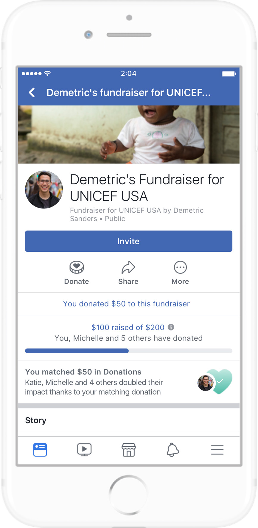 Matched Fundraiser Page