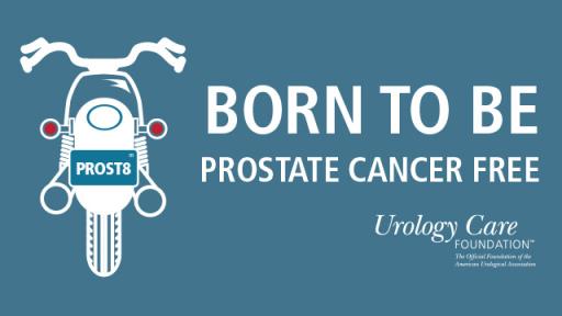 Motorcycle graphic with caption, "September is Prostate Cancer Awareness Month!"