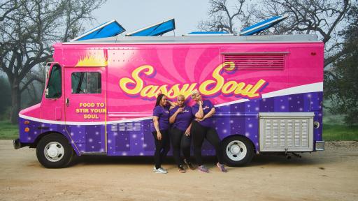 Team Sassy Soul standing by their food truck