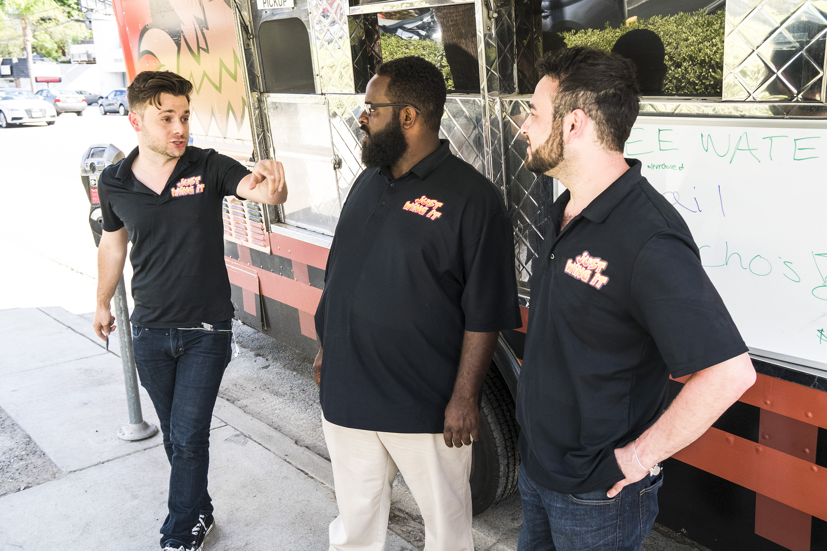 Team Just Wing It competing on Food Network's The Great Food Truck Race