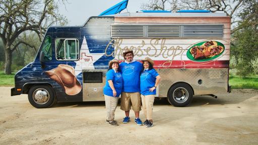 Team Chops' Shop stand by their food truck