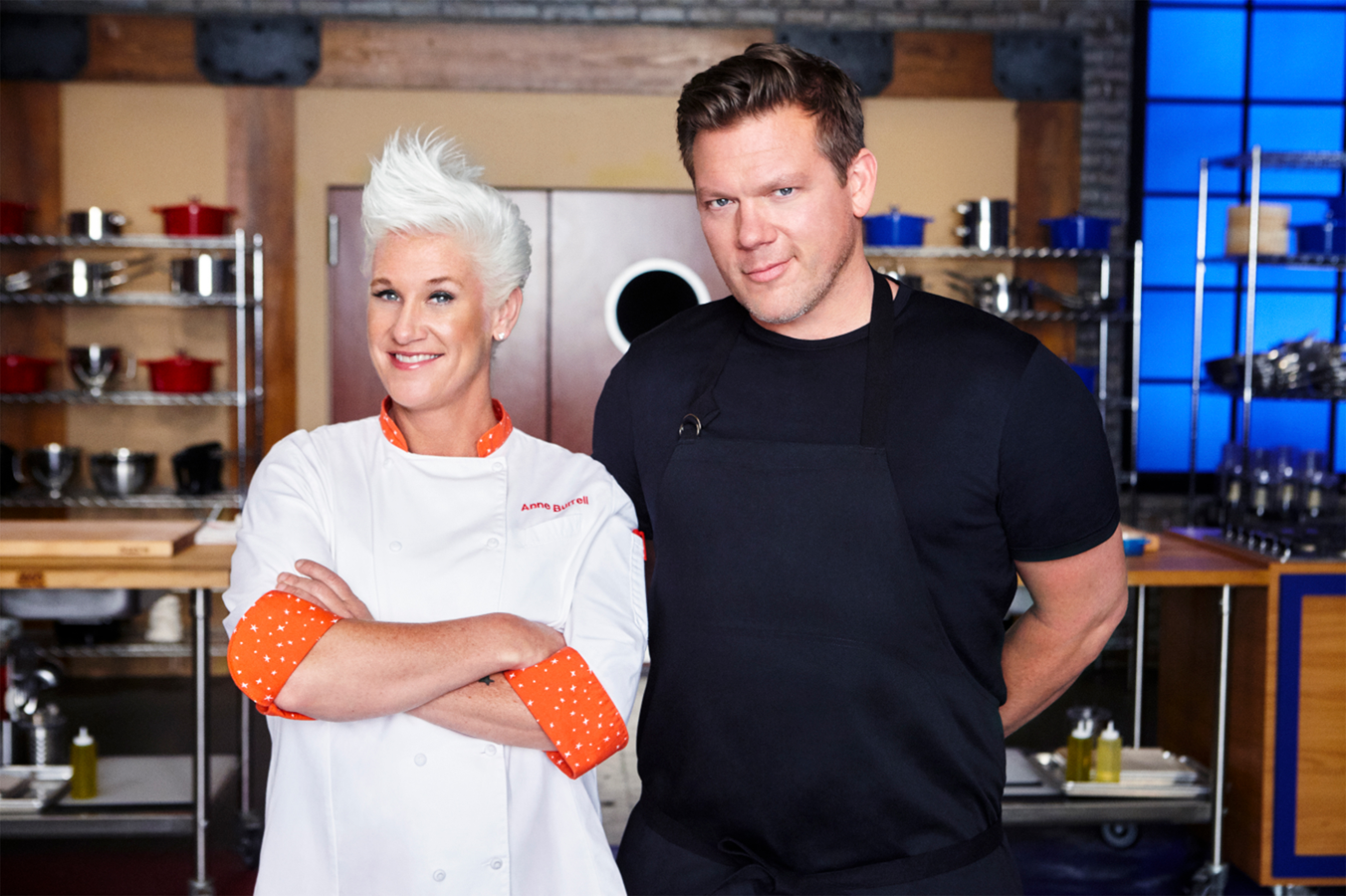 Anne Burrell and Tyler Florence on Food Network's Worst Cooks in America