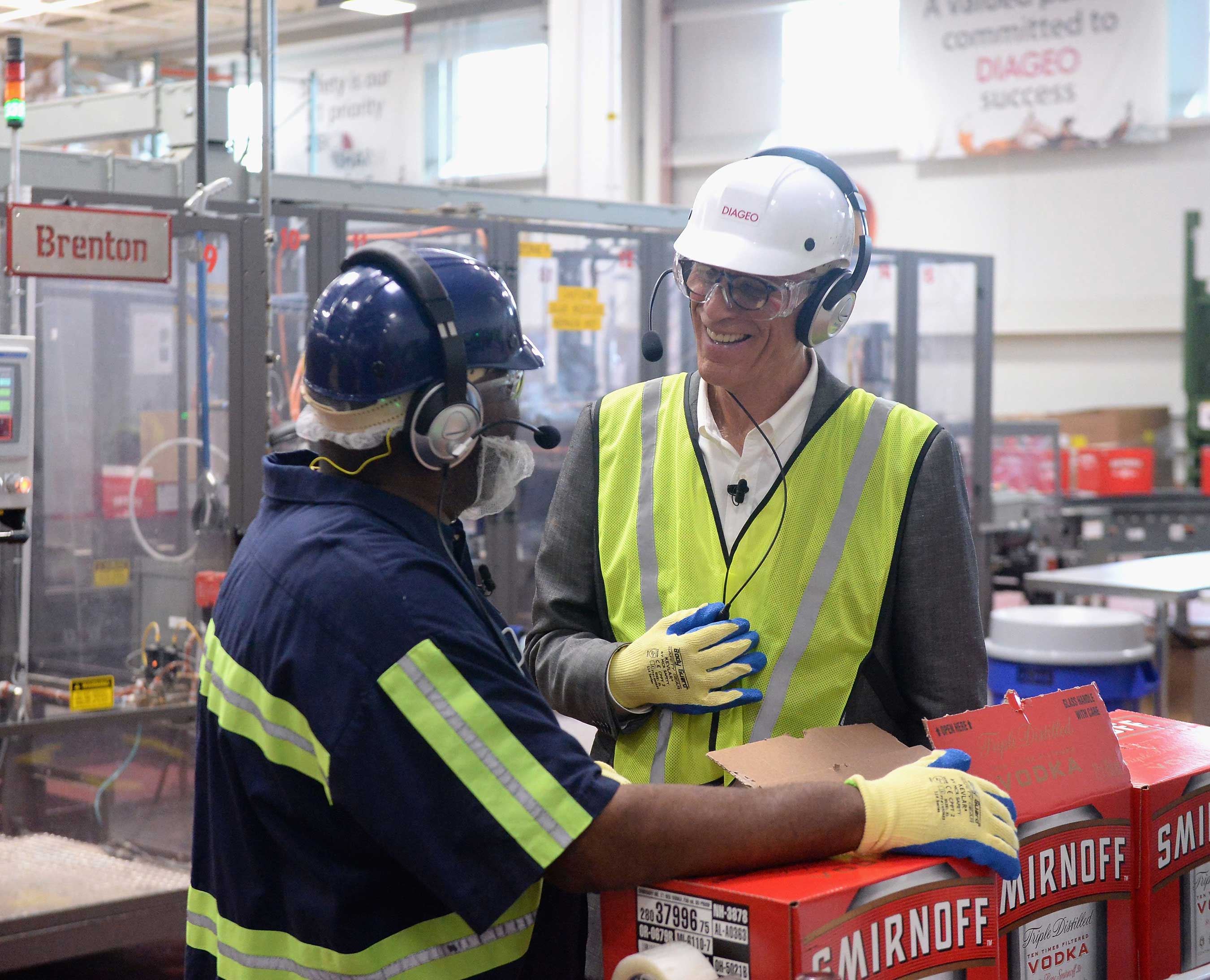 Actor and environmentalist, Ted Danson, Tours The Diageo Facility in Plainfield, Illinois to See How SMIRNOFF, America’s No. 1 Vodka, is Made First-hand on October 4, 2017