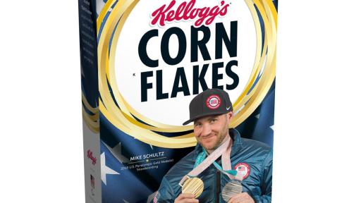 Mike Schultz on Gold Medal Edition Corn Flakes Box