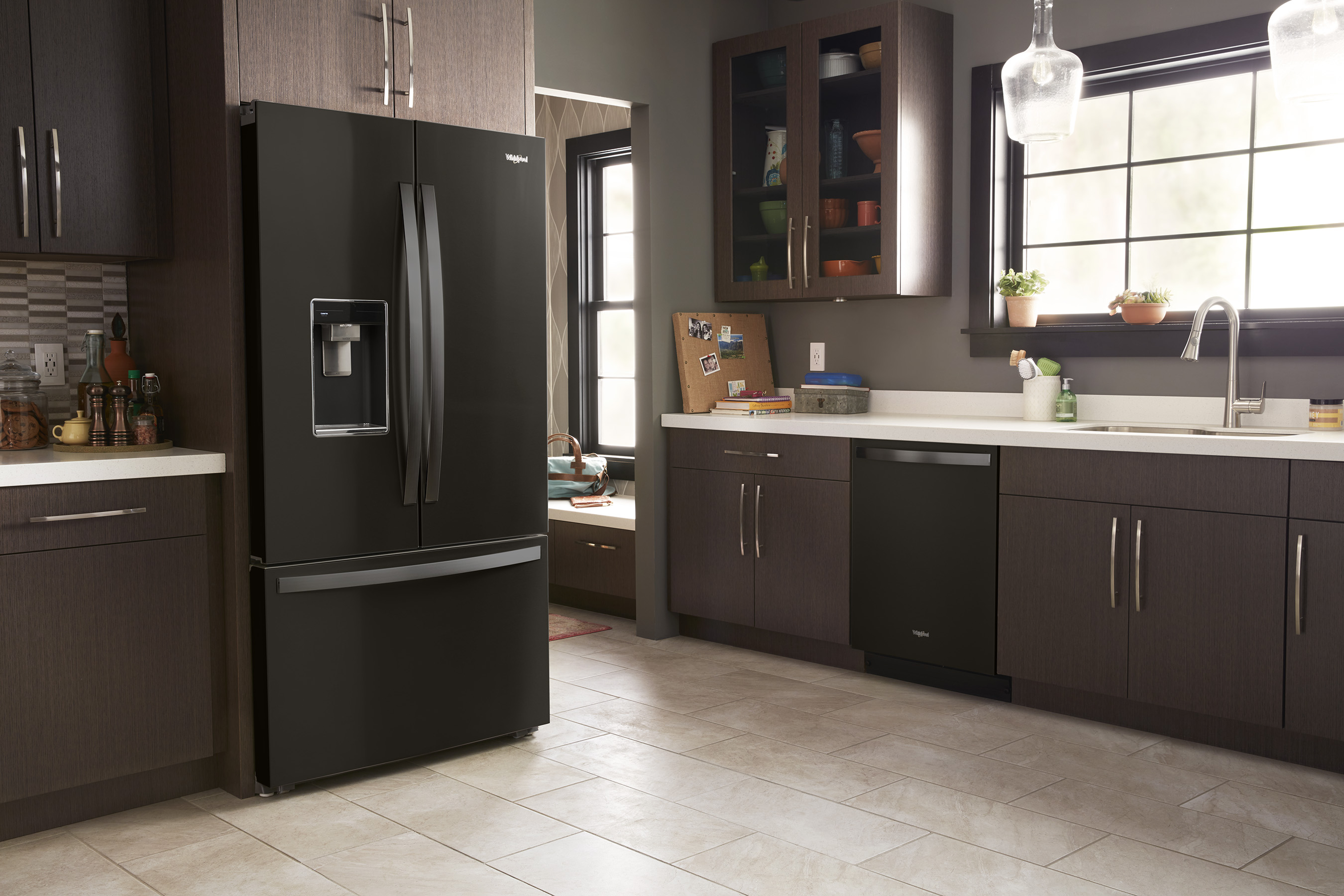 With the Whirlpool® Smart ENERGY STAR® Certified Dishwasher with Third Level Rack, families can load more dishes and get extra room for hard-to-fit items with the additional rack.