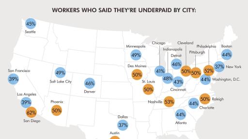 Infographic: U.S. Workers sound off on wages map