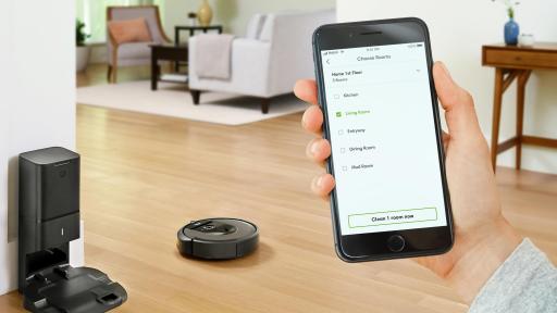 Roomba® i7+ with Imprint™ Smart Mapping gives users control to choose which rooms are cleaned and when.