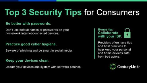 Top 3 Security Tips for Consumers Infographic