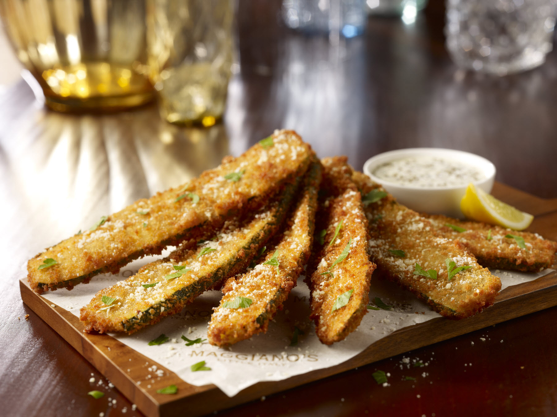 Crispy Zucchini Fritte. Double the portion on any carryout order for appetizers without doubling the price!