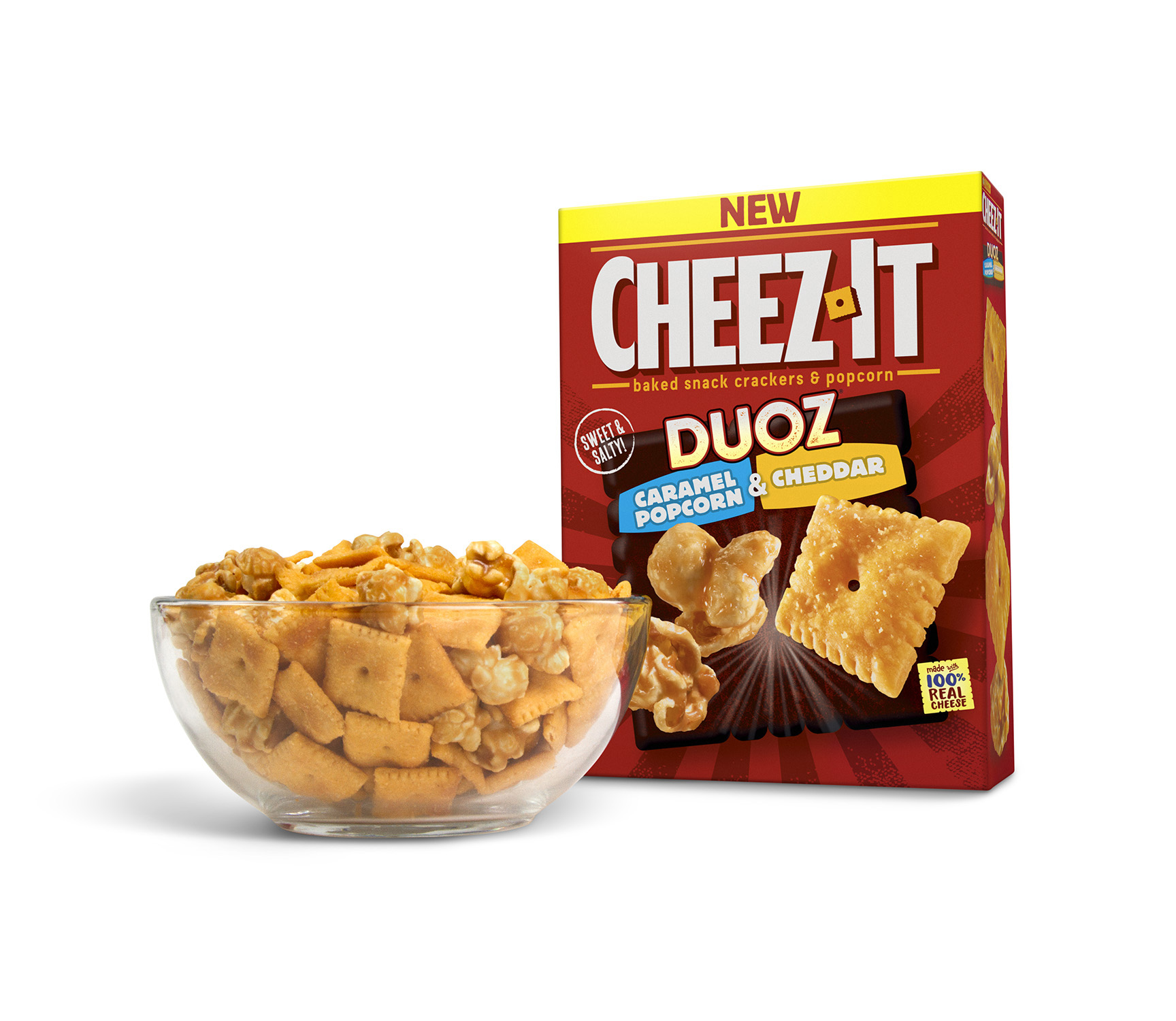 Cheez-It launches new caramel popcorn Duoz variety