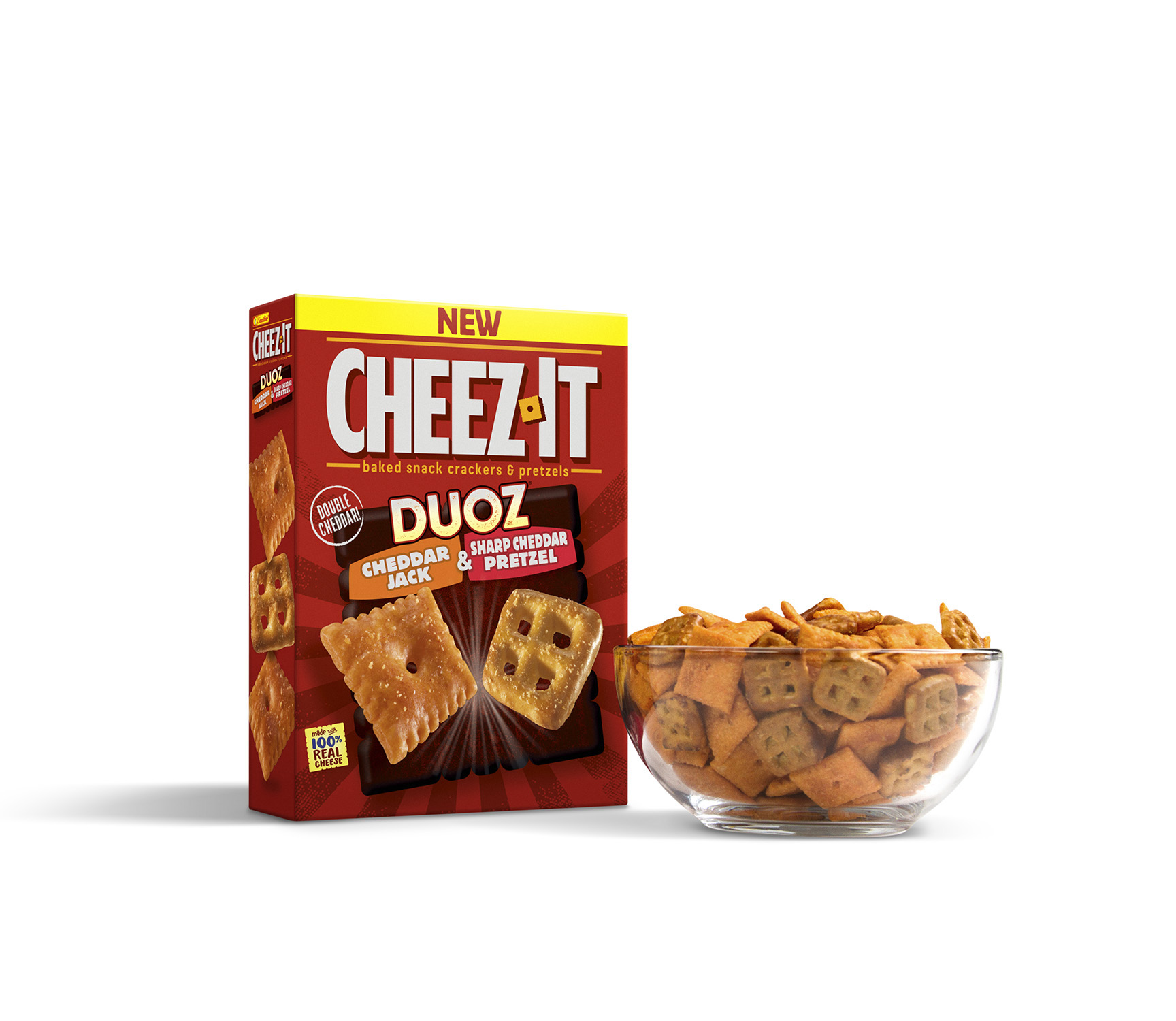 Cheez-It launches new sharp cheddar pretzel Duoz variety