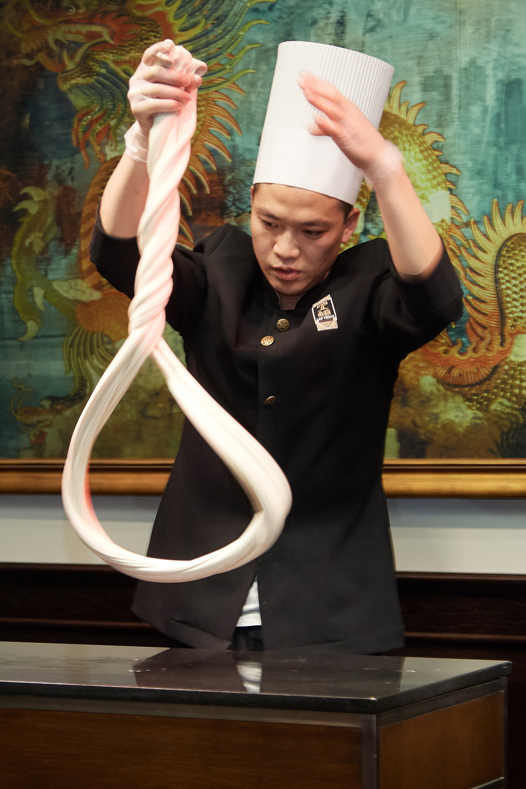 Noodle Pulling Performance at China Tang Las Vegas