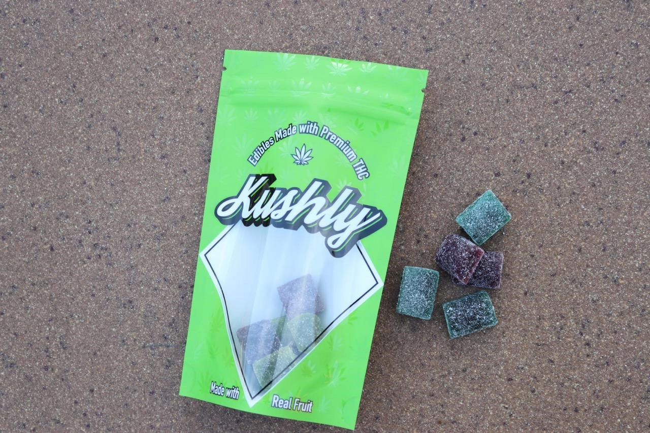 Cannabis-infused edibles (gummies made with real fruit)
