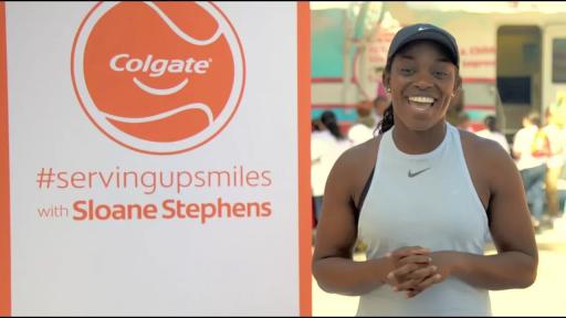 Sloane Stephens with Colgate Bright Smiles, Bright Futures