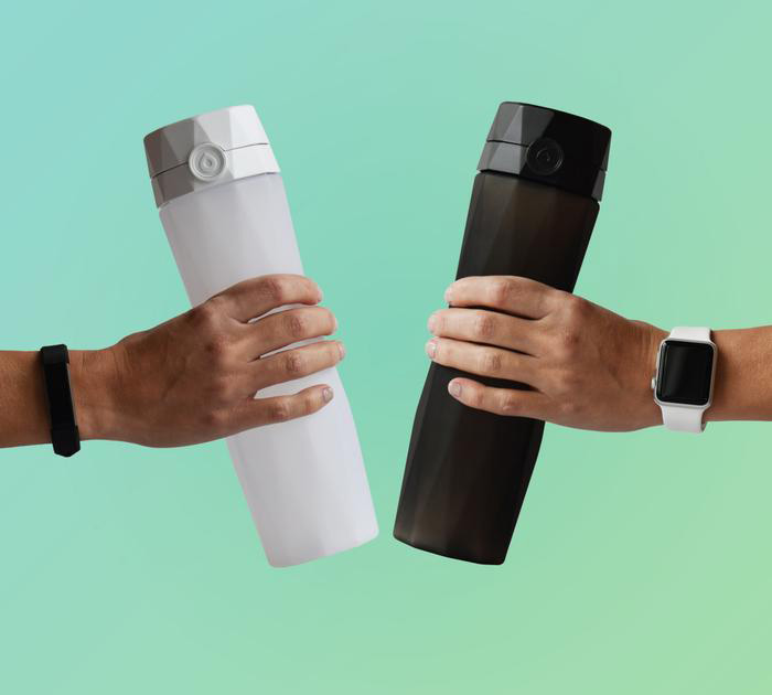 The Hidrate Spark smart water bottle features an interior sensor that records daily water intake and syncs to a mobile app via Bluetooth. Hidrate Spark uses Tritan for its superior strength and moldability.