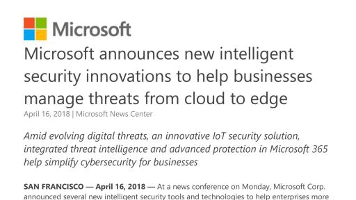 MSFT Security Alliance Press Release