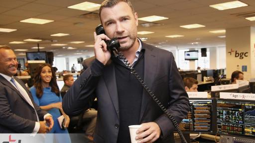Liev Schreiber answers phones for BGC Charity Day 2018 event