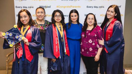 Students and staff members at Dallas’ Uplift Peak Preparatory enter caregivers into Whirlpool brand’s “Care Cum Laude” contest for the chance to win an appliance “graduation gift” for their loved ones
