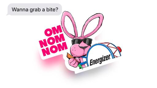 iPhone stickers for iMessage featuring the Energizer Bunny™