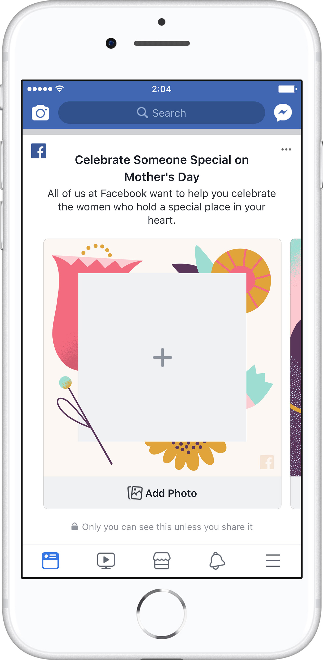 Mother’s Day News Feed Message
